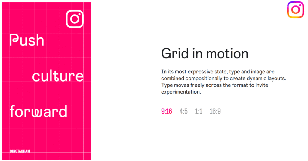 instagram grid with bleed space